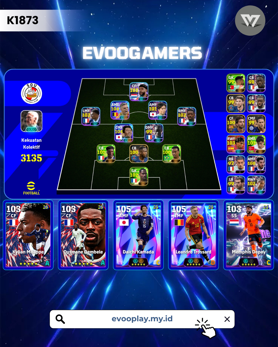trossard,depay,kimichi kamada & pack prancis loh ya