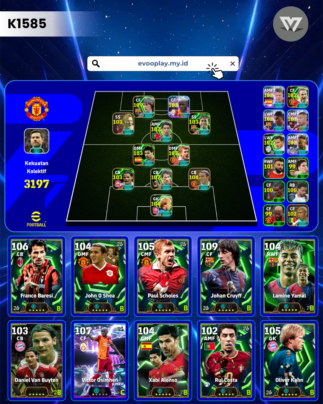 jon osea,cruf,scholes,varesi,osimhen,yamal ,van buyten dkk loh ya