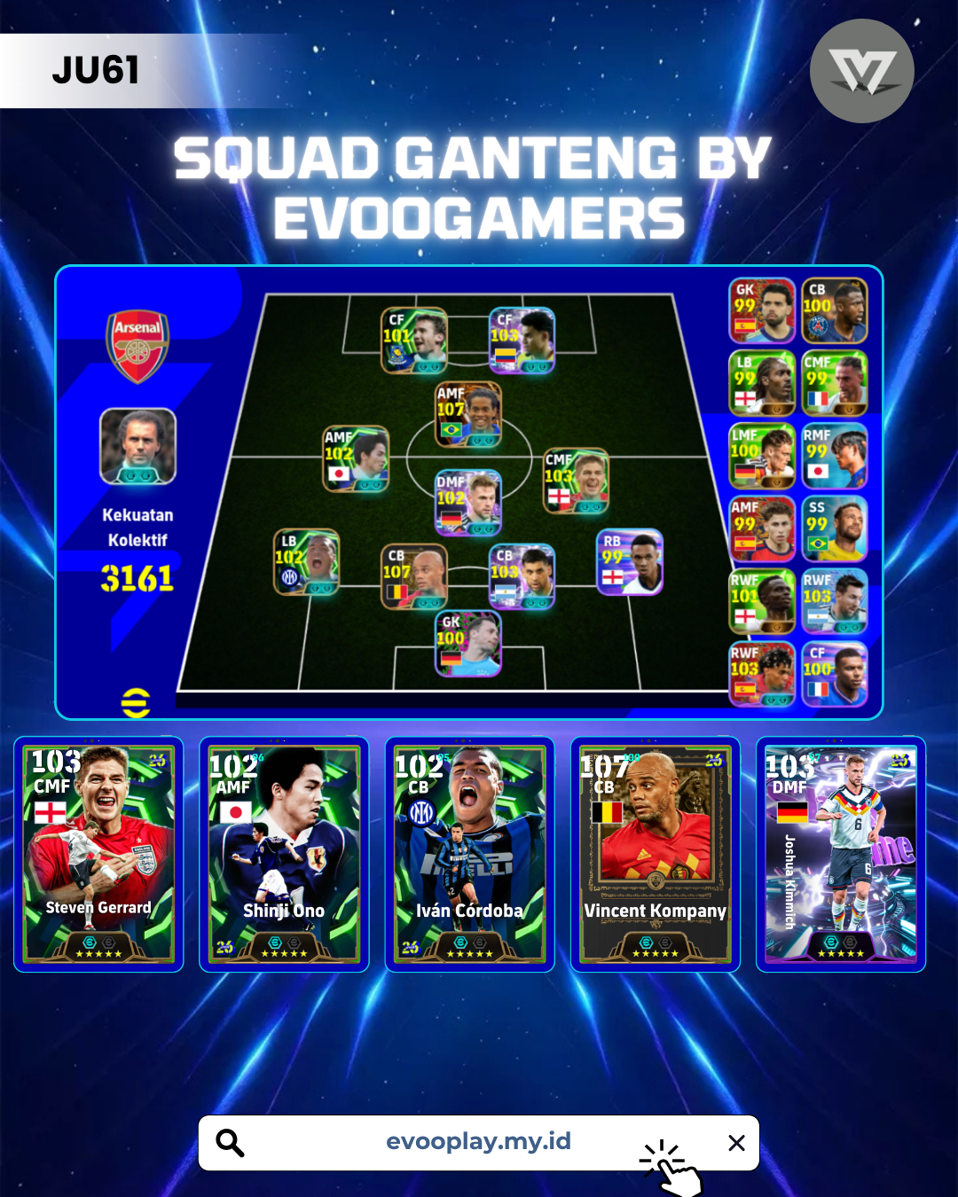 RONALDINHO, KOMPANY, SHINJI ONO CUMA👇