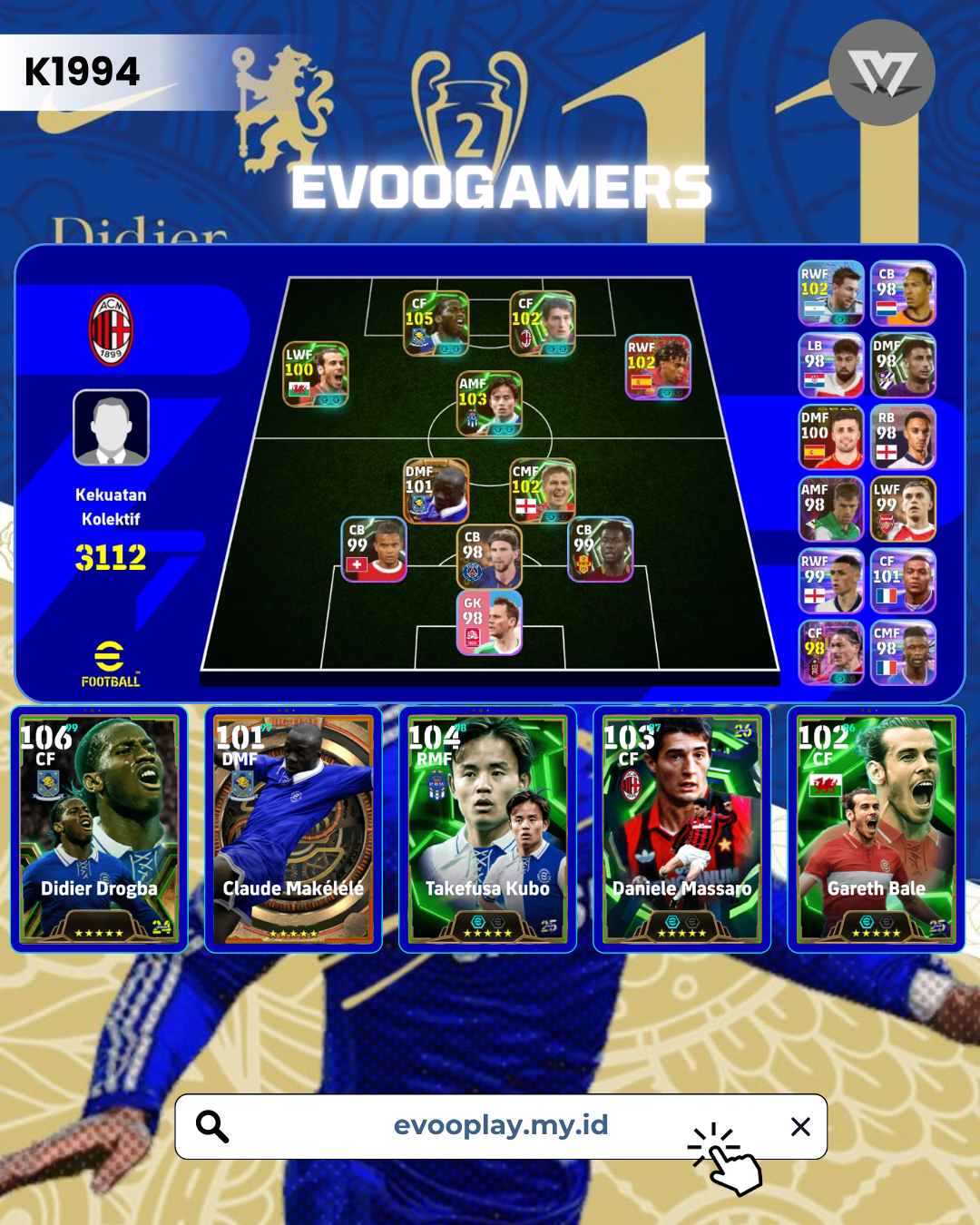 Drogba terkuat, Kubo terkuat,Massaro dkk